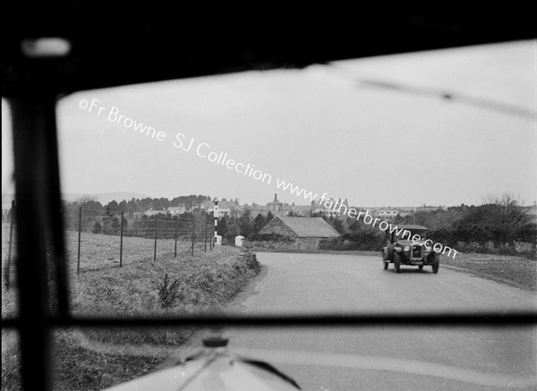 THROUGH WINDSCREEN OLD CAR